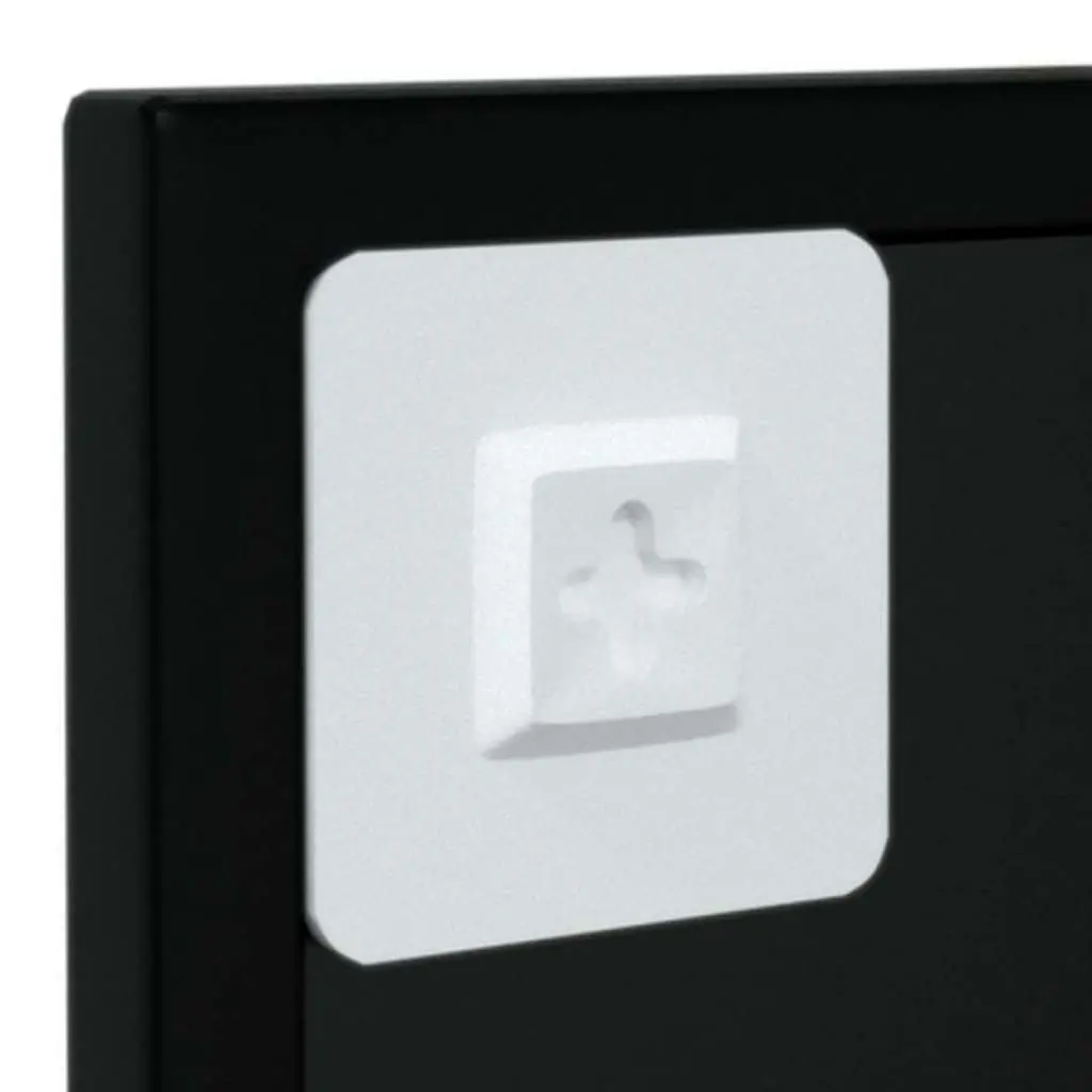 Wall Mirror Black 100x40 cm Metal Frame Horizontal Vertical Mounted