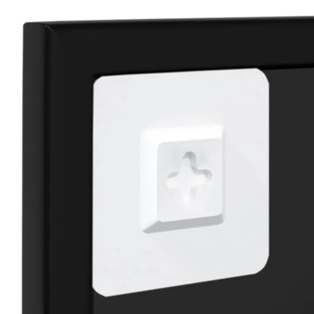Wall Mirror Black 100x60 cm Metal Frame Flexible Mounting Home Decor