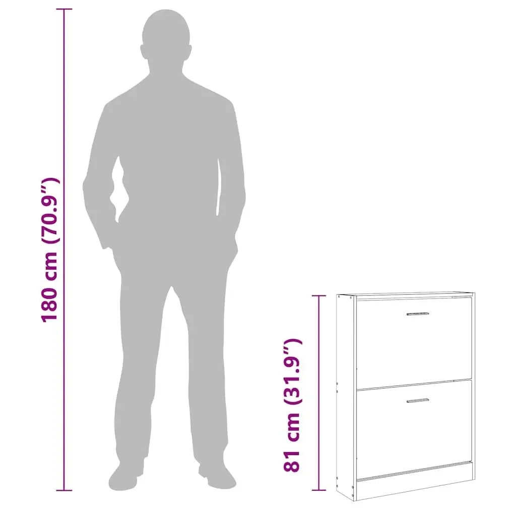 Shoe Cabinet White Storage Organiser Hallway Entrance Modern Furniture