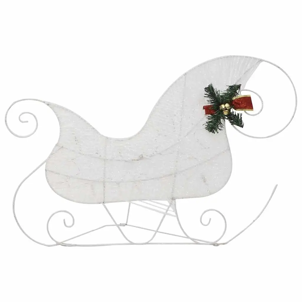 Outdoor Decoration White 60 LED Lights Reindeer Sleigh Garden Display