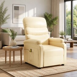 Cream Electric Massage Chair