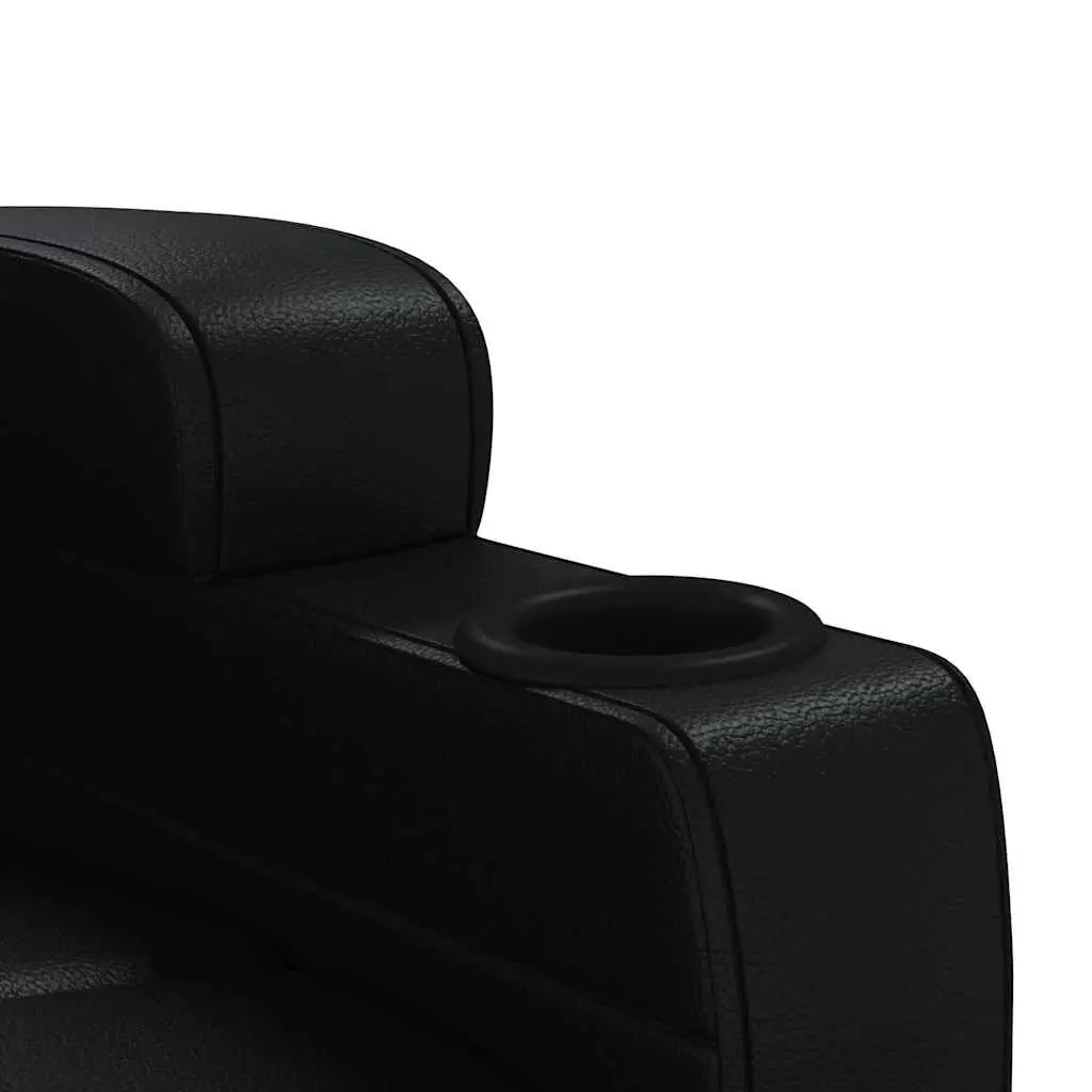 Electric Massage Chair Black Reclining 6 Points Vibration Hand Control