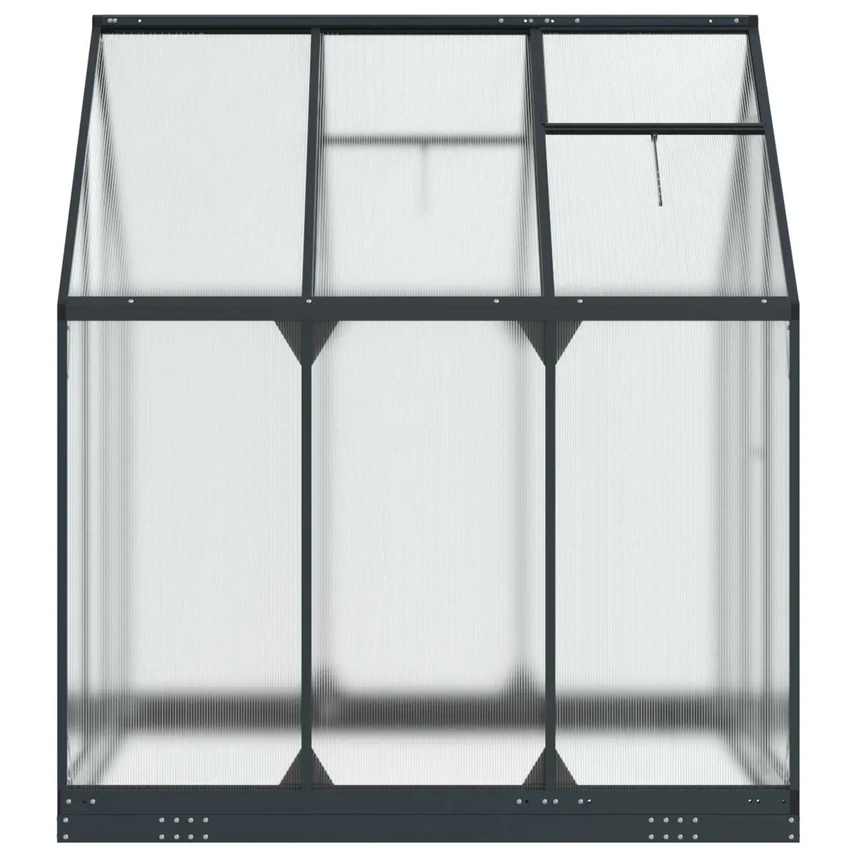 Garden Greenhouse Anthracite 183.5cm Tunnel Frame Adjustable Height