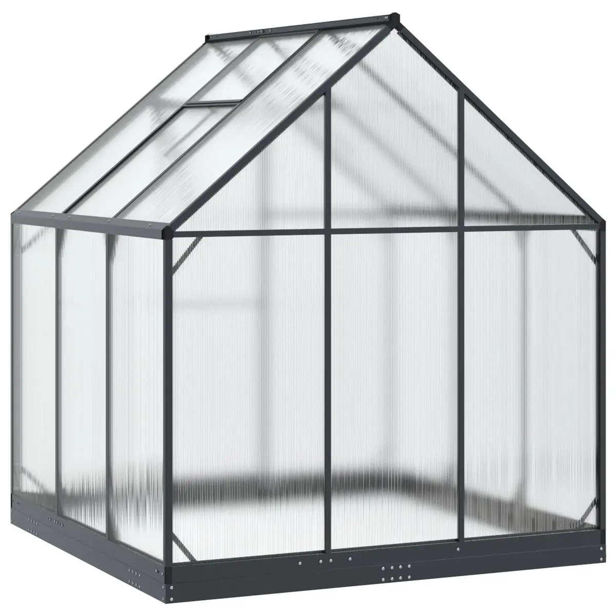 Garden Greenhouse Anthracite 183.5cm Tunnel Frame Adjustable Height