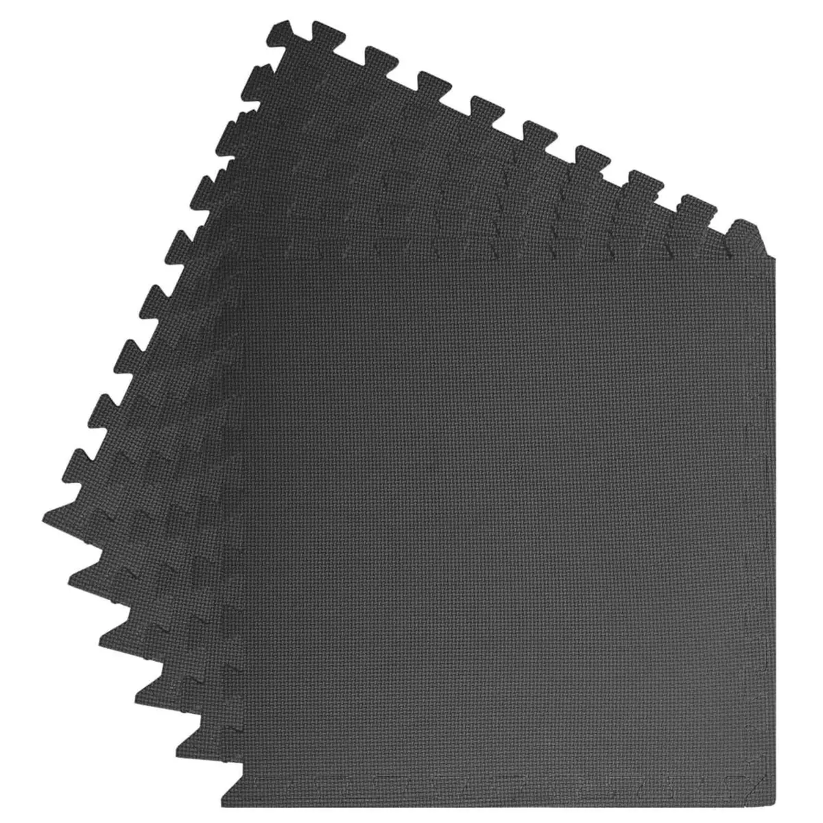 Pool Ground Mat Black 6 Piece EVA Foam Modular Interlocking Tiles Non-Slip Water-Resistant Quick-Drying