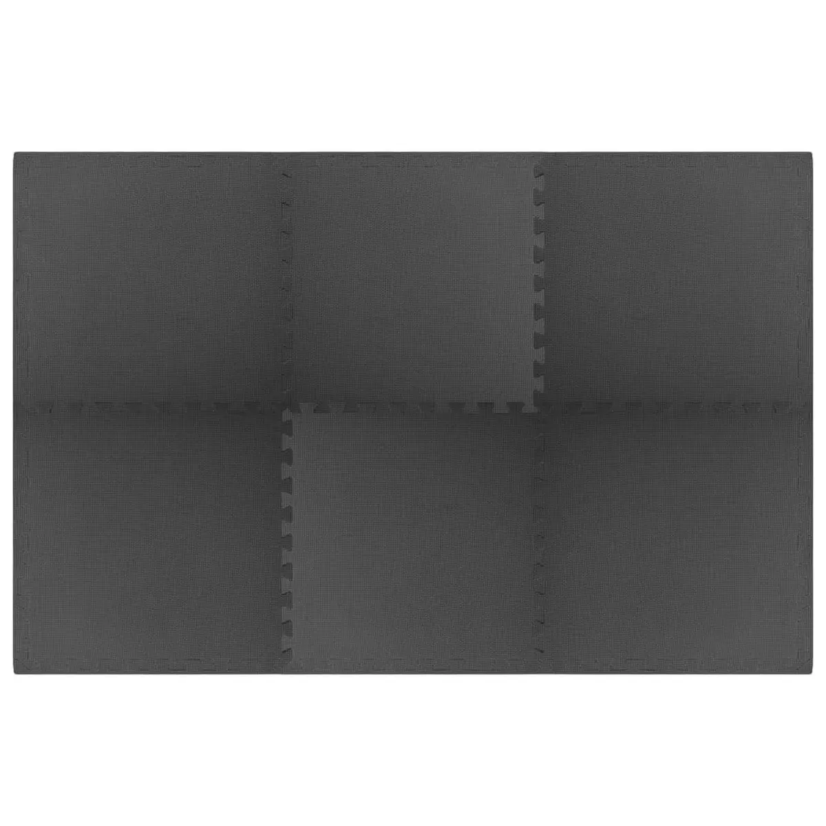 Pool Ground Mat Black 6 Piece EVA Foam Modular Interlocking Tiles Non-Slip Water-Resistant Quick-Drying