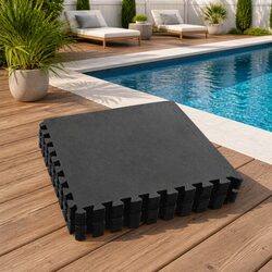 EVA Foam Pool Ground Tiles - Durable 12 Piece Set
