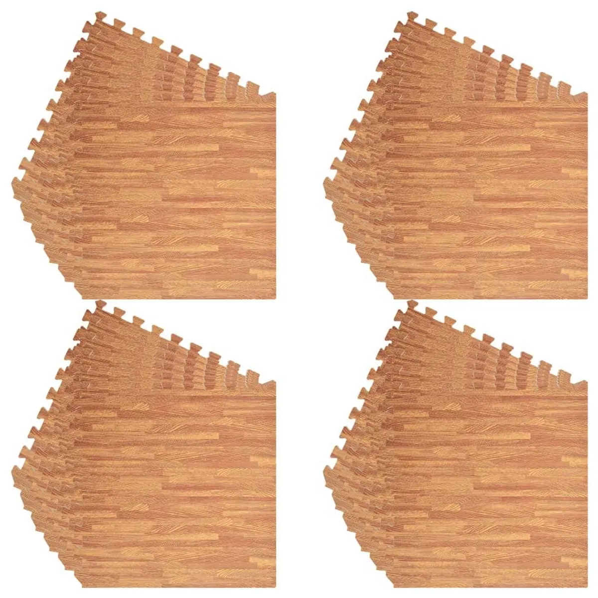 Pool Ground Mat Brown 24 Piece EVA Foam Modular Interlocking Tiles Water-Resistant Non-Slip Surface