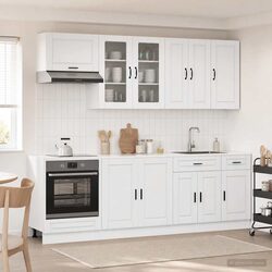 Concise 8 Piece Kitchen Storage Cabinet Set for Organizing