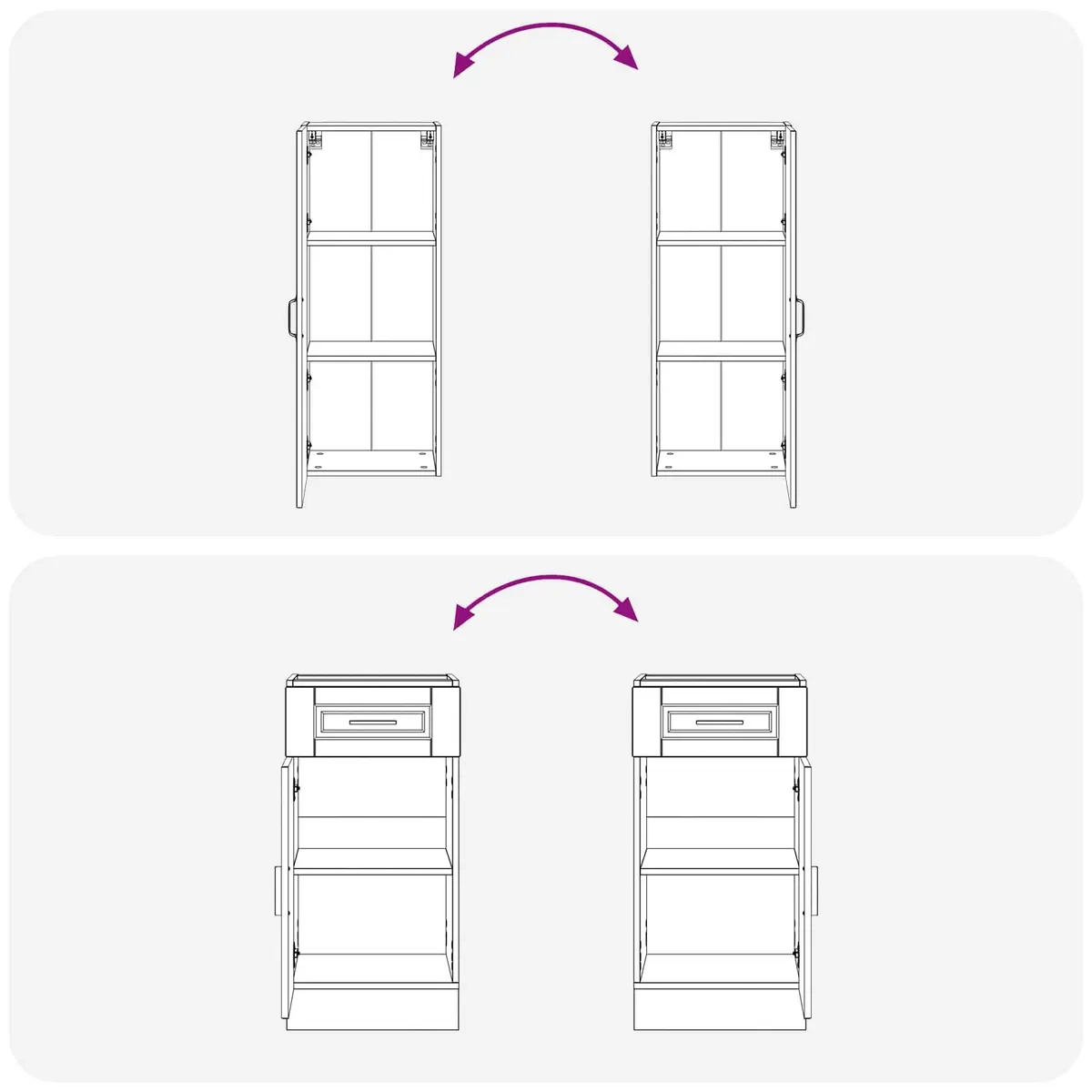Kitchen Unit White 5 Piece Engineered Wood Cabinet Storage Furniture