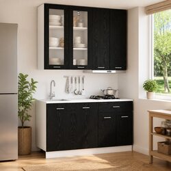 Black 4-Piece Kitchen Cabinet Unit You Can Trust