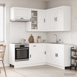 PORTO Kitchen Unit - 8 Piece Set in White Gloss Finish