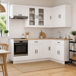 Concise 8 Piece Engineered Wood Kitchen Unit