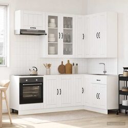 Concise 8 Piece Kitchen Cabinet Unit Overview