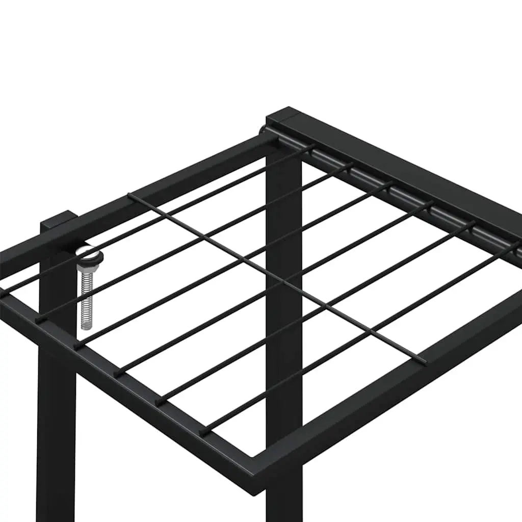 Plant Stand Black Iron with Wheels Multi Shelf Display Rack