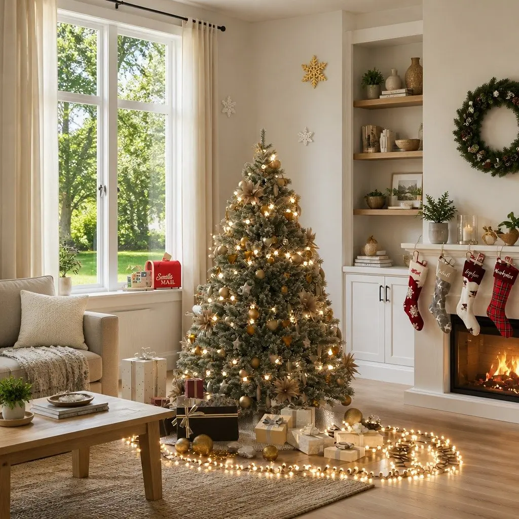 LED Cluster String 400 Lights 7.4m Warm White Christmas Holiday Decoration 8