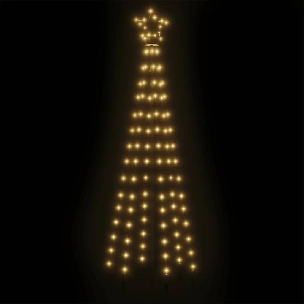 Christmas Cone Tree LED Lights Warm White 180cm 108 LEDs Indoor Outdoor Holiday Decor