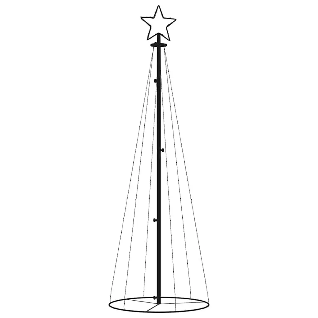 Christmas Cone Tree Cold White 180cm 108 LEDs Indoor Outdoor Holiday Decoration