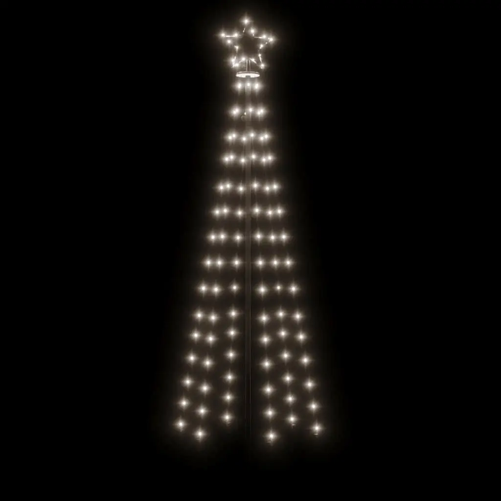 Christmas Cone Tree Cold White 180cm 108 LEDs Indoor Outdoor Holiday Decoration
