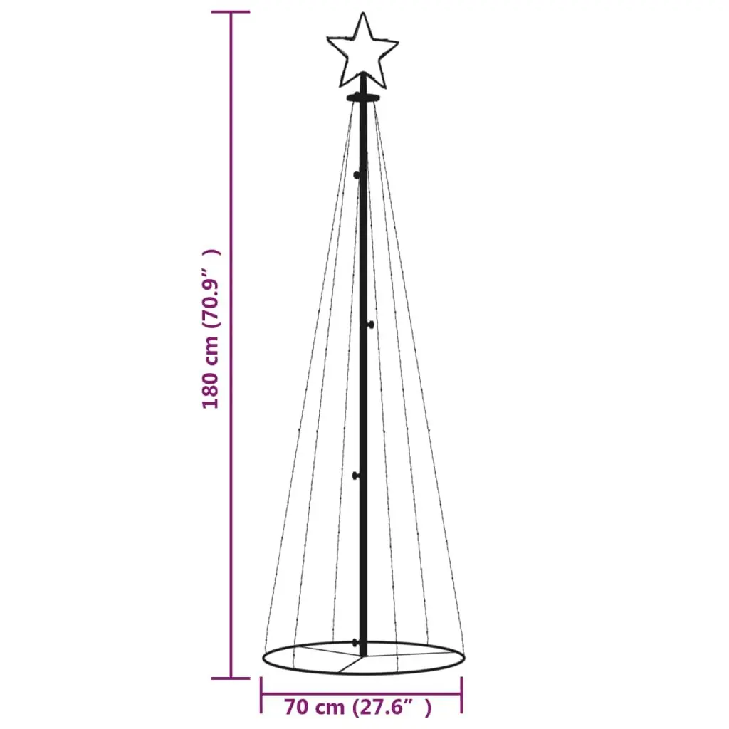 Christmas Cone Tree Blue 180cm 108 LEDs Indoor Outdoor Display