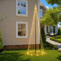 Concise and Bright Christmas Cone Tree with 310 LEDs