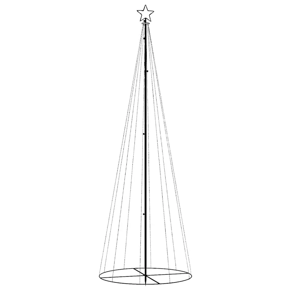 Christmas Cone Tree Blue 100cm Diameter 300cm Height 310 LEDs 8 Lighting Effects Indoor Outdoor