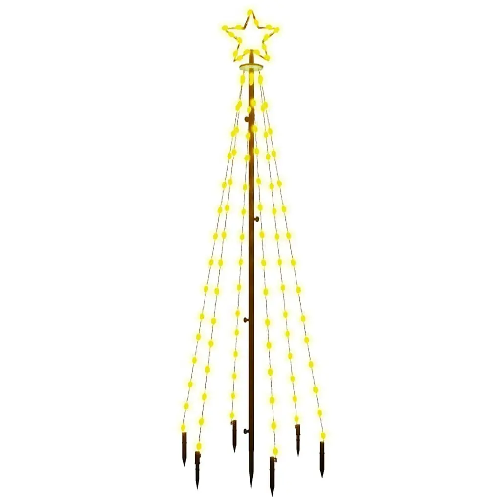 Christmas Tree White 180cm Warm White 108 LEDs 8 Lighting Effects
