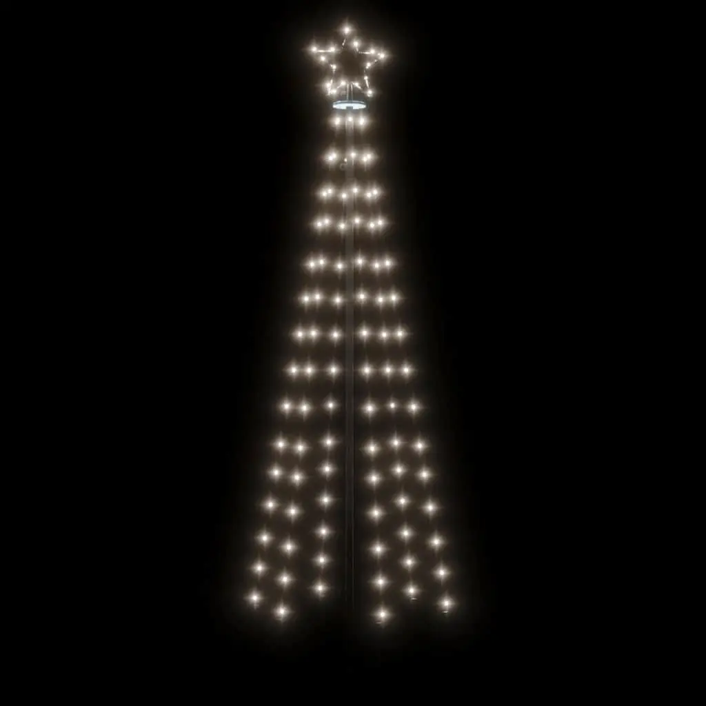 Christmas Tree with Spike 180cm Cold White 108 LEDs 8 Lighting Effects Holiday