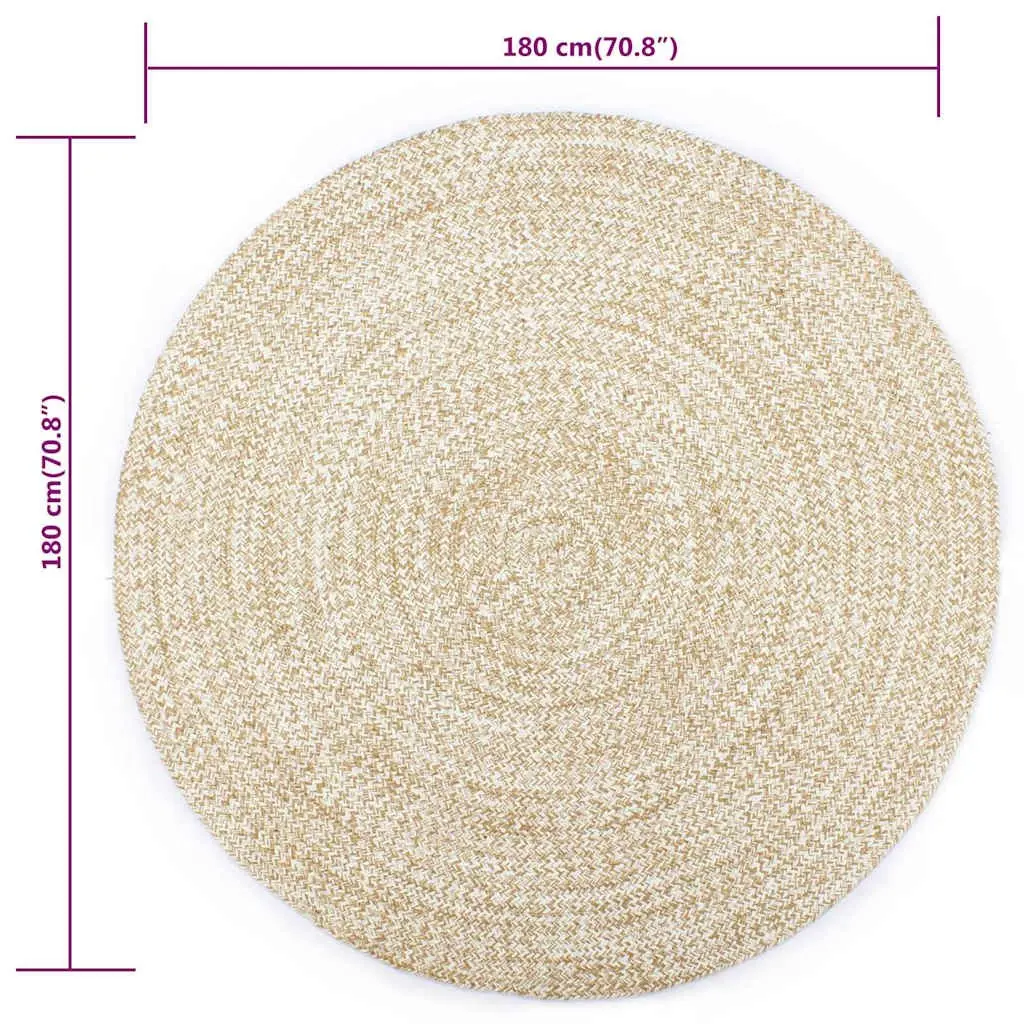 Handmade Jute Area Rug 180cm