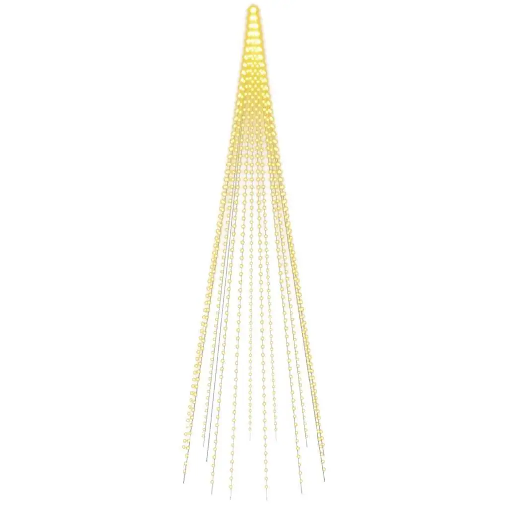 LED Christmas Tree Warm White 500cm 732 Lights 8 Effects Outdoor