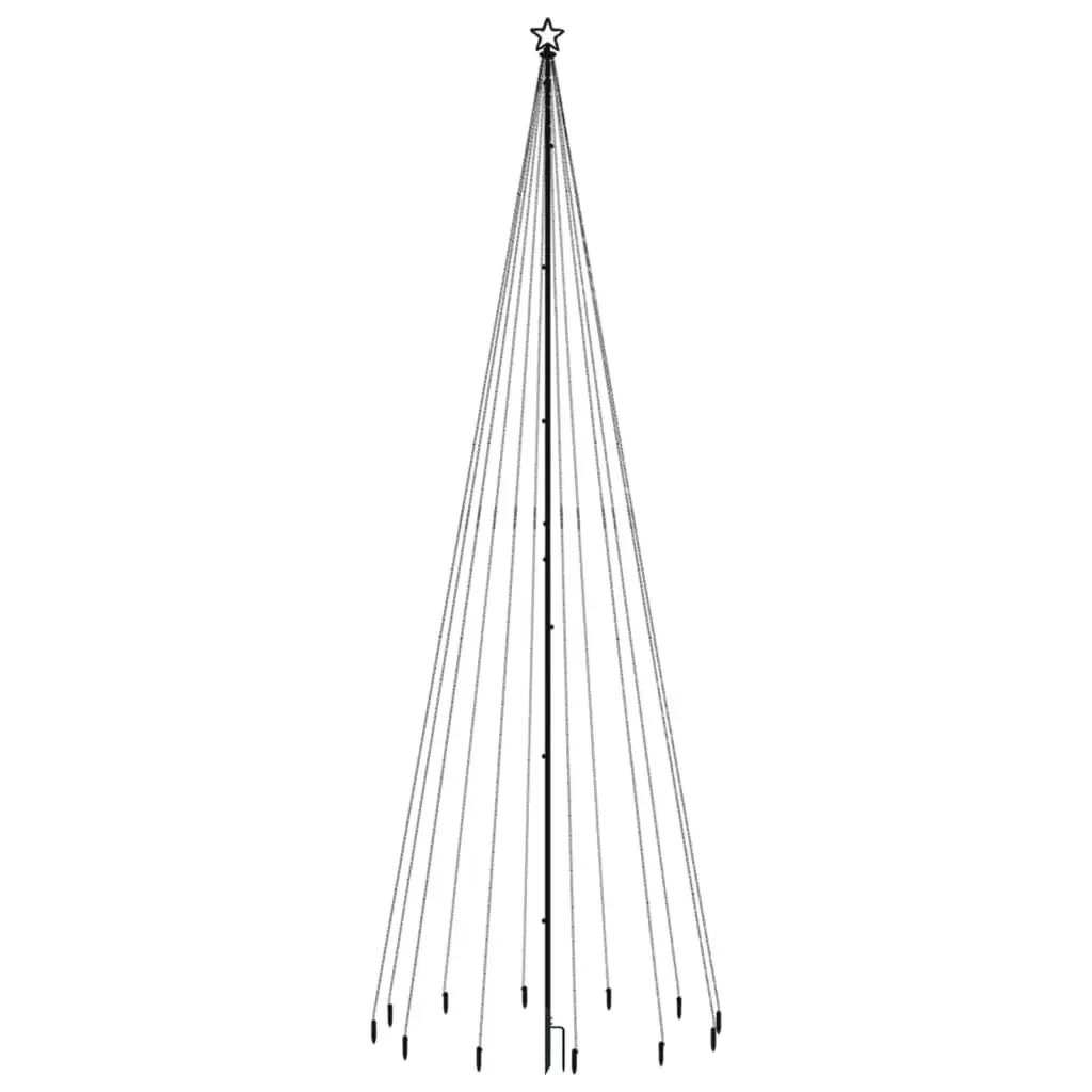 Christmas Tree with Spike 500cm 732 Warm White LEDs 8 Light Effects Holiday