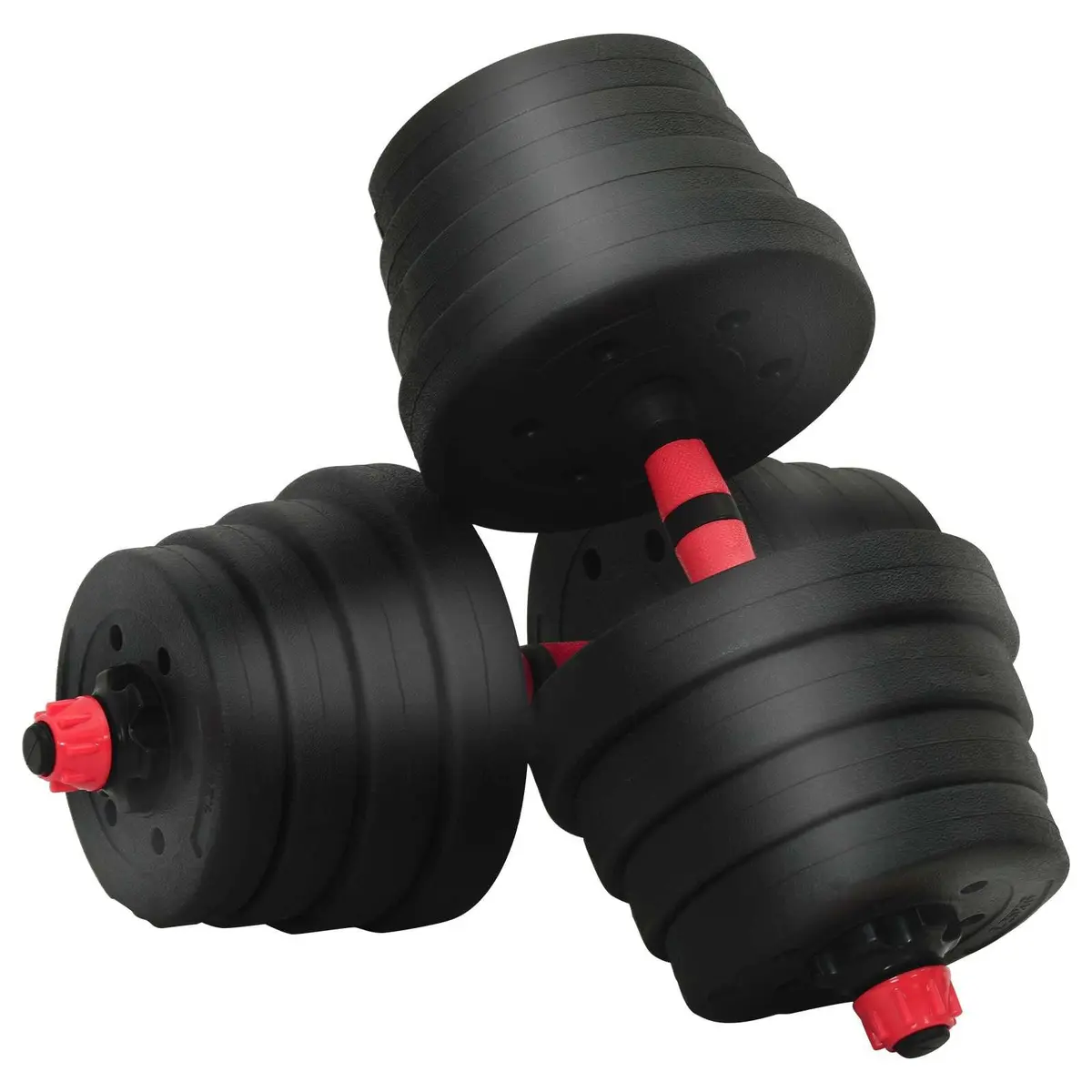 Adjustable Dumbbell Set Black 40kg Removable Weight System