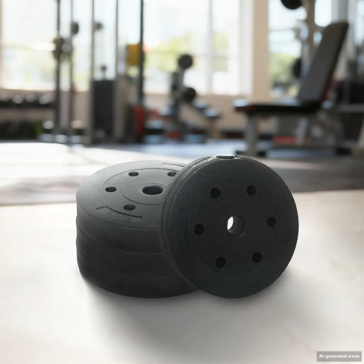 4-in-1 Adjustable Dumbbell Set Black 40kg Removable Weight Plates with Double-locking Safety Mechanism