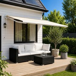 Quality Cream Awning Fabric 400 x 300 cm for Your Home