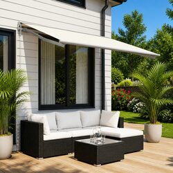 Compact Cream Awning Fabric 450 x 350 cm for Outdoors