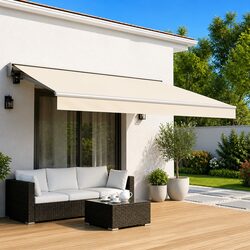 Awning Replacement Fabric Cream 500 x 300 cm UV-Resistant Polyester Shade Canopy