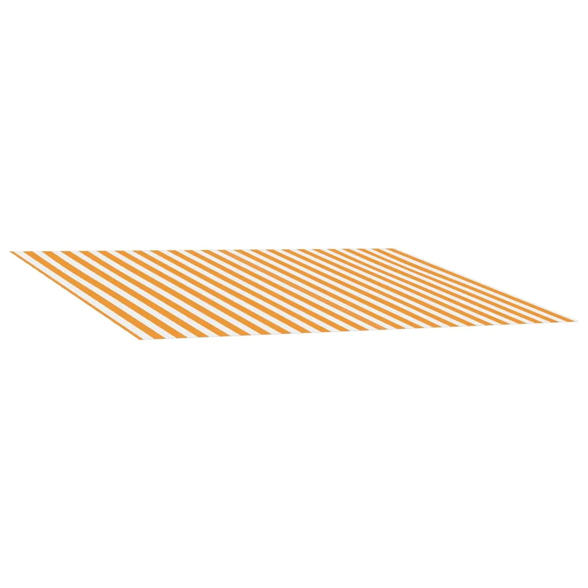 Awning Replacement Fabric Yellow White 300 x 250 cm UV Resistant Weather Resistant Outdoor Shade