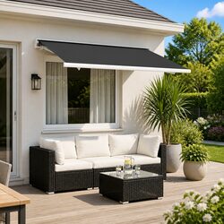 Awning Replacement Fabric Anthracite 300 x 250 cm Outdoor Shade Polyester