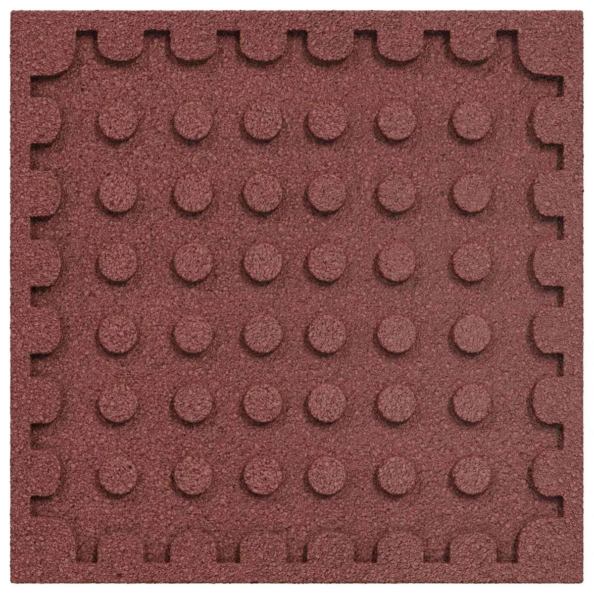 Fall Protection Tiles Red 50 x 50 cm 3 cm Thick Outdoor Rubber Flooring