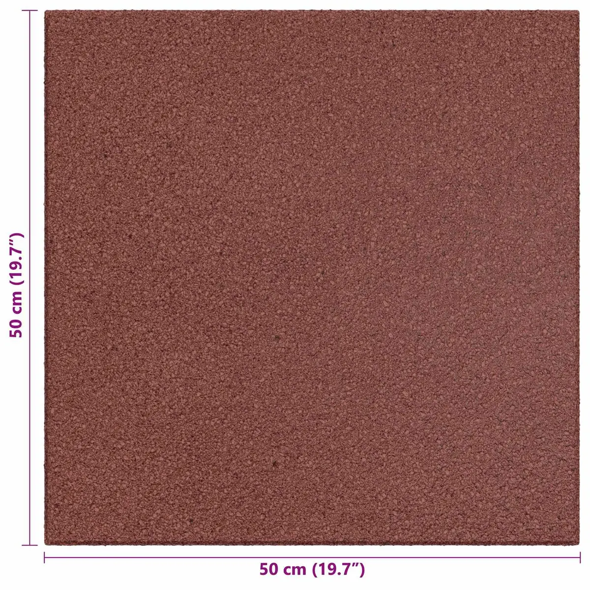 Fall Protection Tiles Red 50 x 50 cm 3 cm Thick Outdoor Rubber Flooring