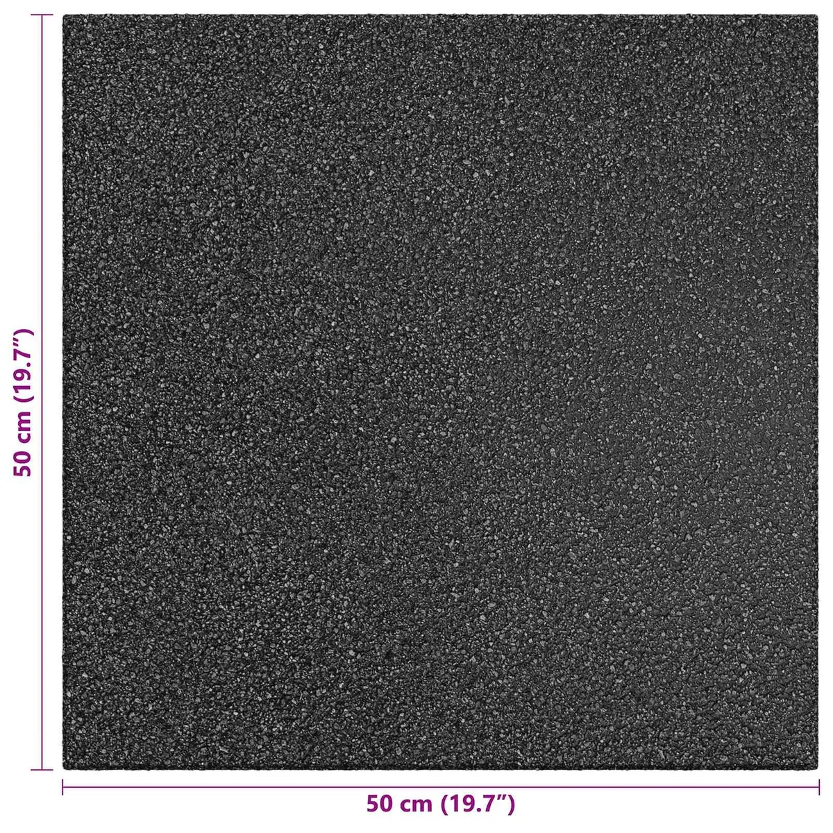 Fall Protection Tiles Black 50 x 50 cm Impact Resistant Rubber Outdoor Garden Flooring