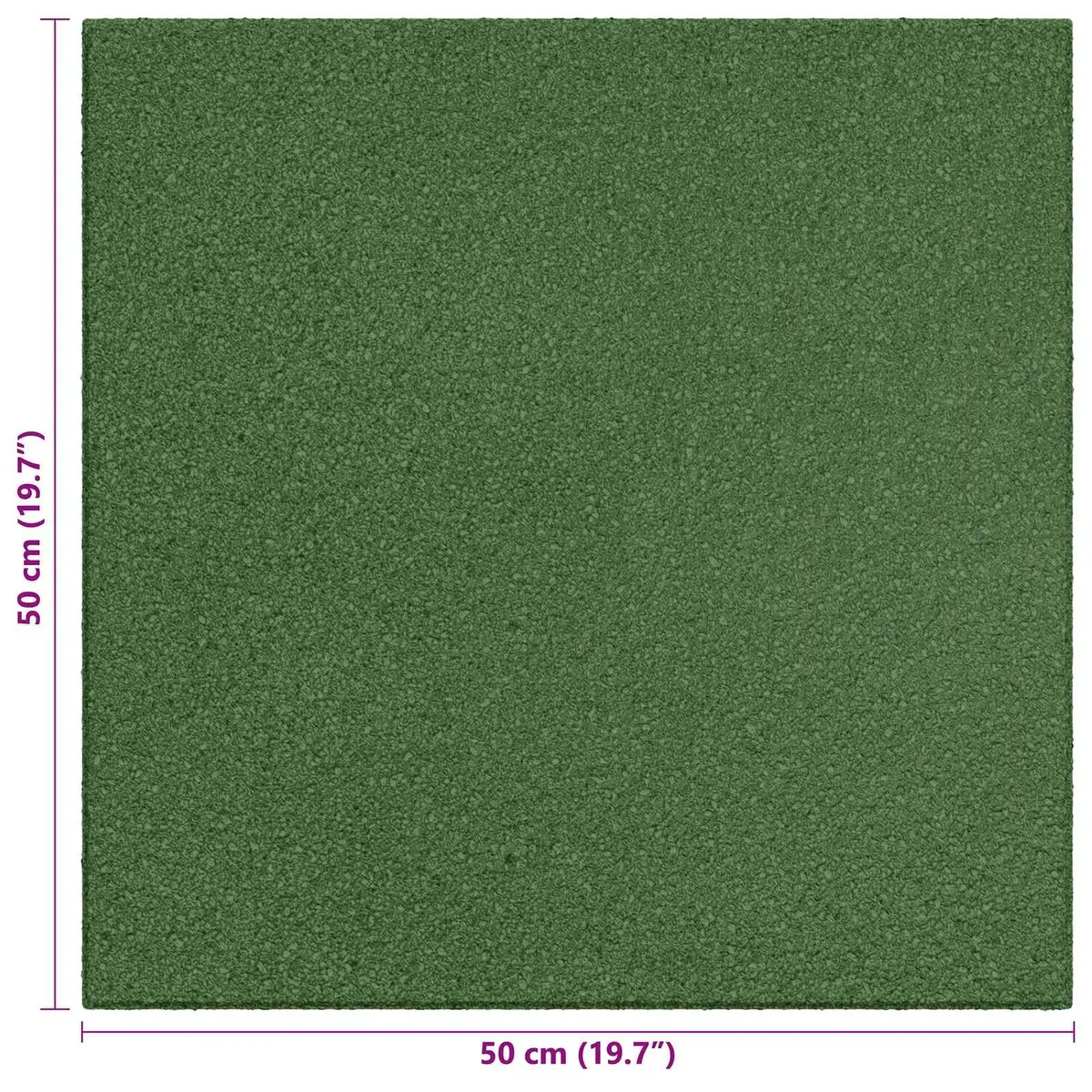 Fall Protection Tiles Green 50 x 50 cm Rubber Impact-Resistant Cushioning for Outdoor Garden Flooring 12 Piece