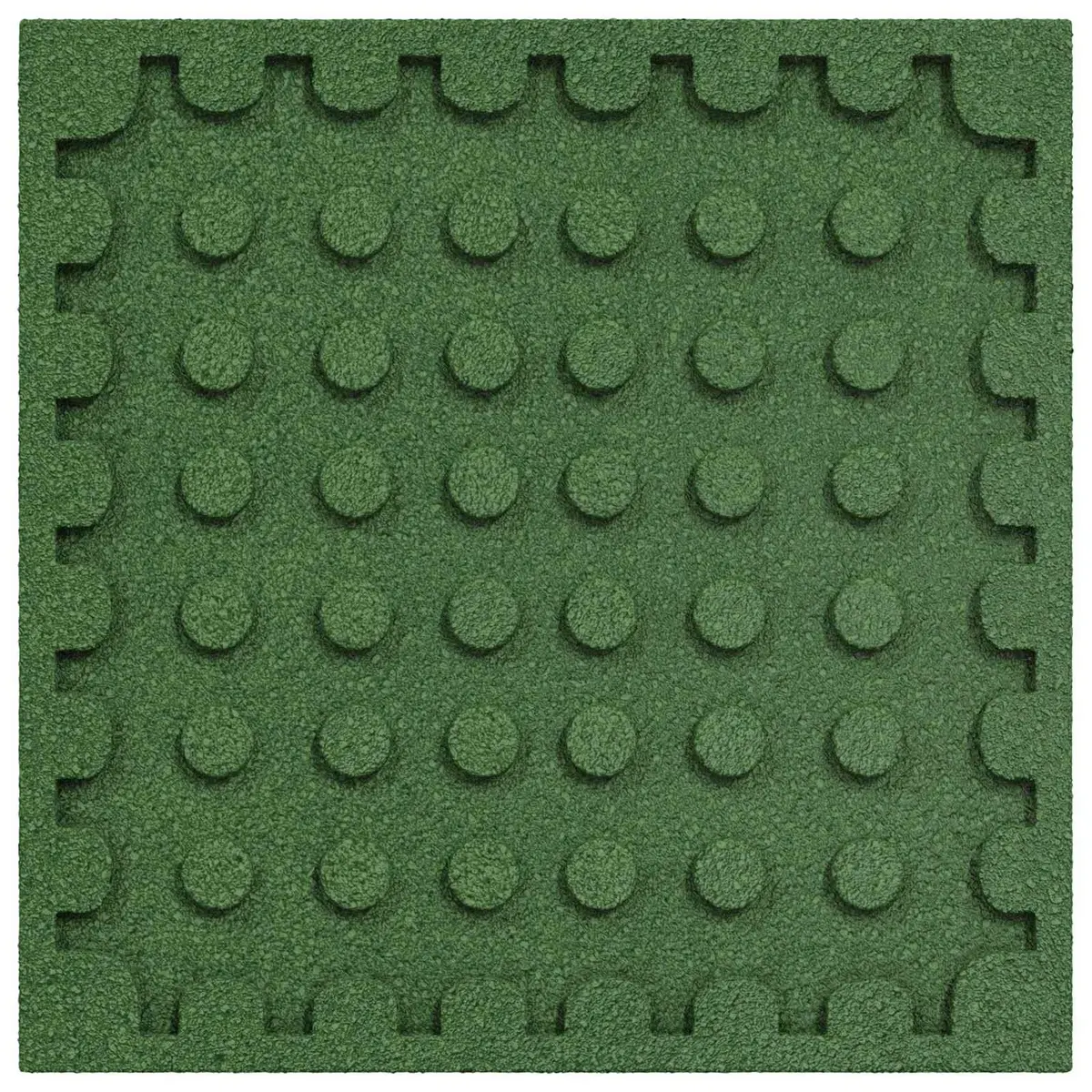 Fall Protection Tiles Green 50 x 50 cm 3 cm Thick High-Density Rubber Outdoor Flooring