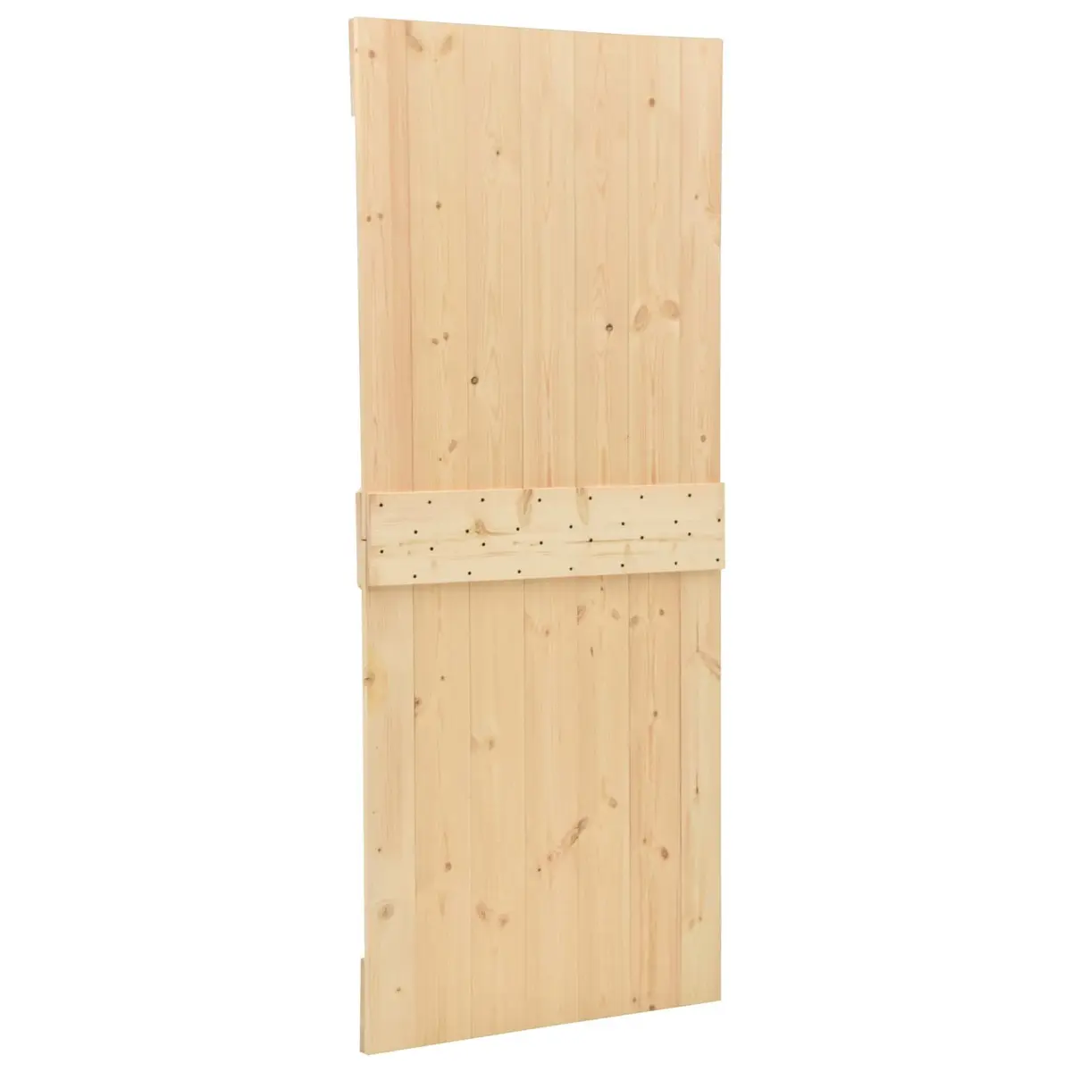 Solid Pine Wood Sliding Door 80 x 210 cm Modern Interior Space-Saving Design