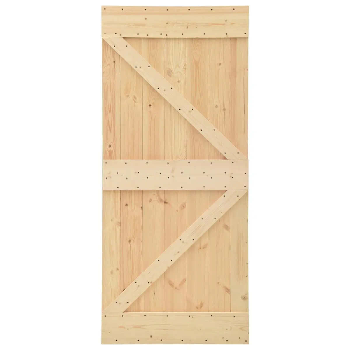 Sliding Door 2 pcs Solid Pine Wood Modern Room Divider Space-Saving Interior