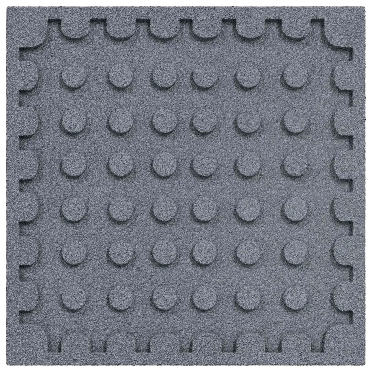 Fall Protection Tiles Grey 50 x 50 cm Impact Resistant High Density Rubber Outdoor Garden Flooring