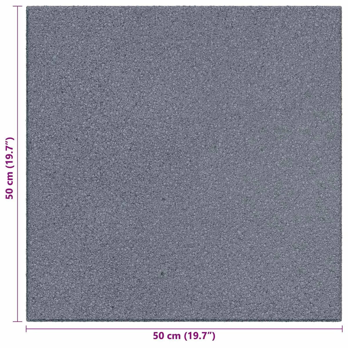Fall Protection Tiles Grey 50 x 50 cm Impact Resistant High Density Rubber Outdoor Garden Flooring