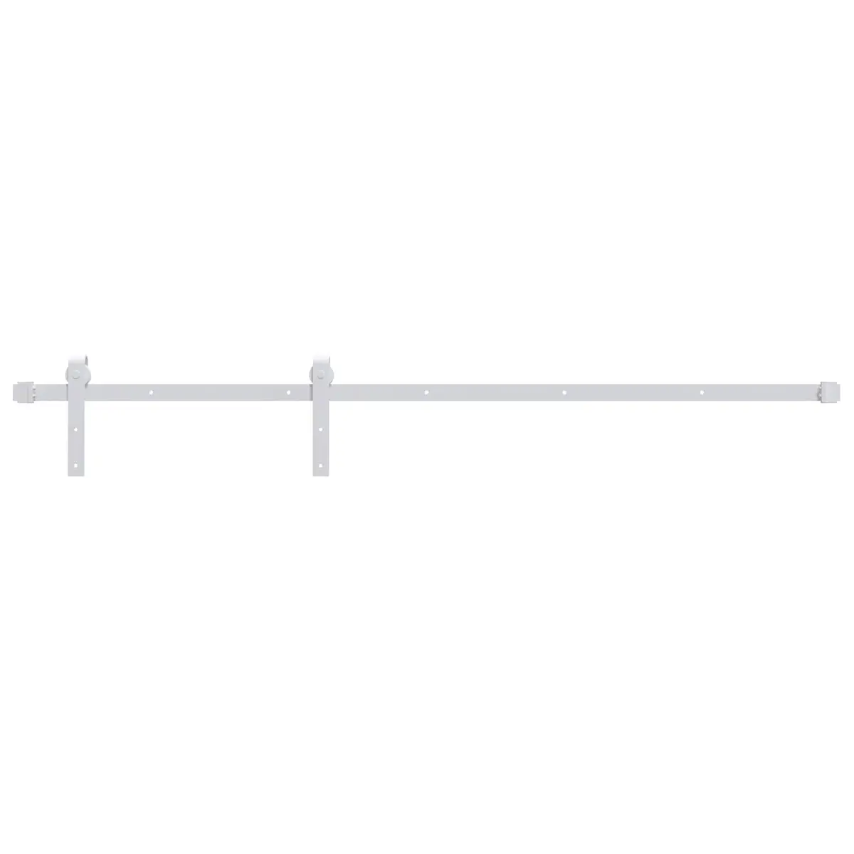 Sliding Door 85 x 210 cm Natural White Solid Pine Wood Top Track Mechanism