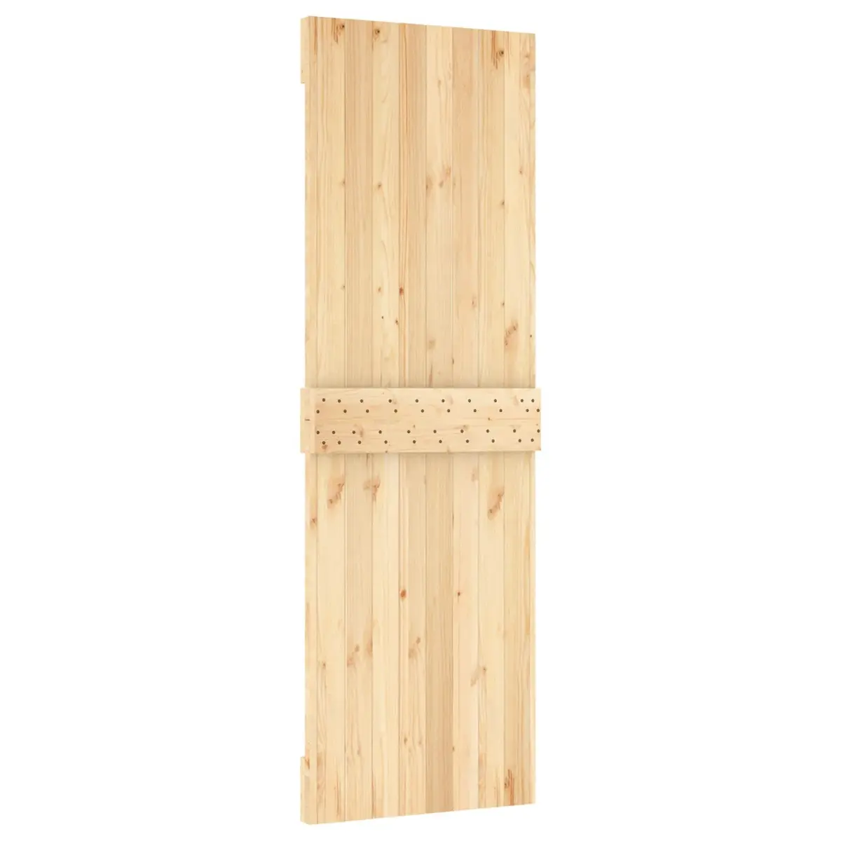 Sliding Door Natural Black 70 x 210 cm Solid Pine Wood Modern Room Divider