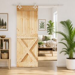 Efficient Sliding Door 80x210cm Natural White